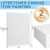 imageESRICH Stretched Canvas for Painting 12 Pack 4x4 4x6 8x10 11x143 of Each Canvas Set MultiSize Blank Canvases for Painting Primed Paint Canvas for Kids Adults Beginners Artists9x12in