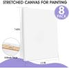 imageESRICH Stretched Canvas for Painting 8 Pack Canvases for Painting 11x14 58 in Profile Primed White Painting Canvas for Oil ampamp Acrylic Paint11x14in8P