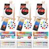 imageESRICH 78Pack Acrylic Paint Set Painting Kits for Adults Paints Kit With3 Pack of 12 Colors Paint 3 Sets of Wooden Easels Canvas Brushes PaletteArt Paint Supplies Kit for Adults Kids Beginner36Color