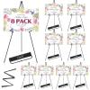 imageESRICH 8 Pack Easel Stand for Sign 63quot Easels for Display Lightweight Metal Easels for Signs Wedding LogosArts PaintingAdjustable Easel Stand with Storage Bag8p