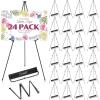 imageESRICH 8 Pack Easel Stand for Sign 63quot Easels for Display Lightweight Metal Easels for Signs Wedding LogosArts PaintingAdjustable Easel Stand with Storage Bag24P