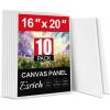 imageESRICH Canvas Boards for Painting 10 Pack Canvases for Painting 8x10 Cotton Primed Acid Free Blank Canvas Panels for Oil Paint Watercolor Acrylic Paint Gouache and Tempera16x20