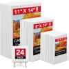imageESRICH Canvas for Painting 8x10 16 Pack Stretched Canvas Primed AcidFree Cotton Paint Canvas Bulk White Blank Canvases for Painting for Oil ampamp Acrylic Paint24 Packs  3Sizes5x7 8x10 11x14