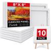 imageESRICH Canvas for Painting 8x10 16 Pack Stretched Canvas Primed AcidFree Cotton Paint Canvas Bulk White Blank Canvases for Painting for Oil ampamp Acrylic Paint10 Packs  1Size8x8