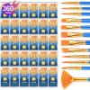 imageESRICH Paint Brushes Set30pack360pcs Nylon Hair Paintbrushes RoundPointed Tip Paint Brushes for Acrylic PaintingWatercolor Oil Miniature Painting KitsPaint Brushes for Kids Adult Arts Supplies360p