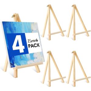 imageESRICH 118In Wood EaselsTabletop Painting Display Easels Painting Party Easel Kids Student Tabletop Easels for PaintingPortable Canvas Photo Picture Sign Holder4 Pack 1184PK