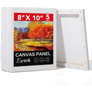 imageESRICH Stretched Canvas for Painting 11x14 Inch 2 Pack Blank Canvas 58 in Profile Primed White Canvases for Painting for Oil ampamp Acrylic Paint8x10