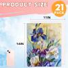 imageCanvas for Painting 11x14 Inch 46 Pack Canvas Boards for Painting Cotton AcidFree Primed Blank Canvas Panels for Oil Paint Watercolor Acrylic Paint Gouache and Tempera DIY1114in 21pack