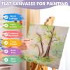 imageCanvas for Painting 11x14 Inch 46 Pack Canvas Boards for Painting Cotton AcidFree Primed Blank Canvas Panels for Oil Paint Watercolor Acrylic Paint Gouache and Tempera DIY1620in 3pack