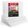 imageCanvas for Painting 11x14 Inch 46 Pack Canvas Boards for Painting Cotton AcidFree Primed Blank Canvas Panels for Oil Paint Watercolor Acrylic Paint Gouache and Tempera DIY810in 28pack