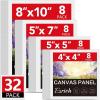 imageESRICH 48 Pack Canvas Boards for Painting 6Pcs of 4x4 4x6 5x6 6x6 8x10 10x10 9x12 11x14 Canvas for Painting Cotton Primed Blank Painting Canvas Panels for Oil Acrylic Watercolor32 pack4x4 5x5 5x7 8x10