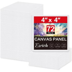 imageCanvas for Painting 11x14 Inch 46 Pack Canvas Boards for Painting Cotton AcidFree Primed Blank Canvas Panels for Oil Paint Watercolor Acrylic Paint Gouache and Tempera DIY44in 72pack