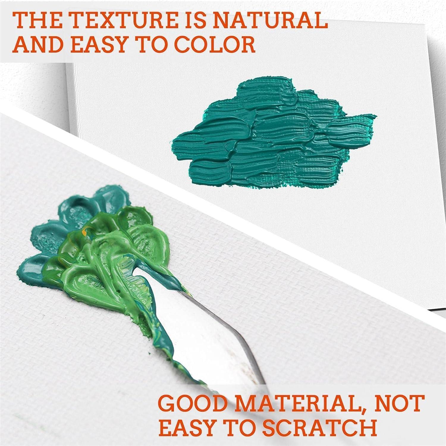 imageESRICH Stretched Canvas for Painting 16x20 Inch 12Pack Large Canvas for Painting Primed AcidFree Cotton Blank Canvases Art Paint Canvases for Oil PaintWatercolorAcrylic PaintGouache and Tempera11X14IN 36 Packs