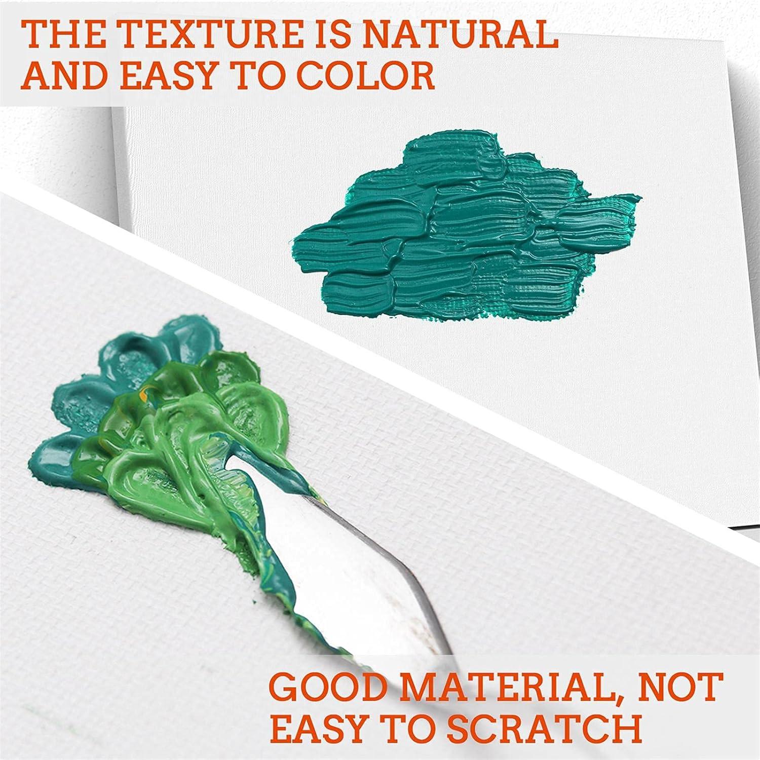 imageESRICH Stretched Canvas for Painting 16x20 Inch 12Pack Large Canvas for Painting Primed AcidFree Cotton Blank Canvases Art Paint Canvases for Oil PaintWatercolorAcrylic PaintGouache and Tempera30 Packs  6Sizes5 of Each