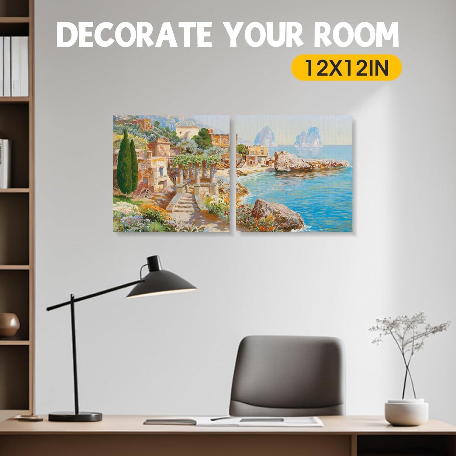 imageESRICH Stretched Canvas for Painting 16x20 Inch 12Pack Large Canvas for Painting Primed AcidFree Cotton Blank Canvases Art Paint Canvases for Oil PaintWatercolorAcrylic PaintGouache and Tempera12X12IN 10 Packs