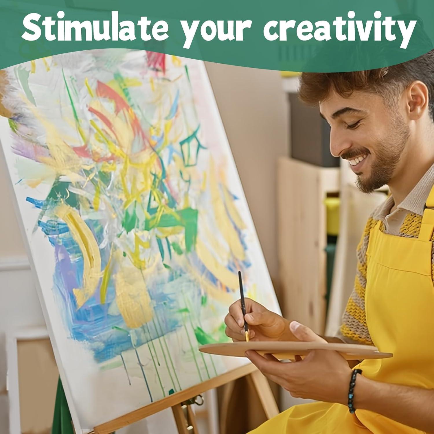 imageESRICH Stretched Canvas for Painting 16x20 Inch 12Pack Large Canvas for Painting Primed AcidFree Cotton Blank Canvases Art Paint Canvases for Oil PaintWatercolorAcrylic PaintGouache and Tempera18X24IN 5 Packs