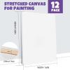 imageESRICH Stretched Canvas for Painting 16x20 Inch 12Pack Large Canvas for Painting Primed AcidFree Cotton Blank Canvases Art Paint Canvases for Oil PaintWatercolorAcrylic PaintGouache and Tempera16X20IN 12 Packs