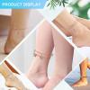 imageESRICH 3040PCS Anklets for Women Ankle Bracelets for Wemen with Gold Silver Rose Gold Three Style Anklets for Women Waterproof for Beach Jewelry Gifts Adjustable Size Beach Anklet Set