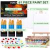 imageESRICH Acrylic Paint SetPainting Supplies with 2 PCS of 12 Colors Acrylic Paint1 Easel 3 Canvas 30 Paintbrushes and 3 Palettes Paint Kit for KidsStudents Artists and Beginner2 set 12 color