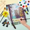 imageESRICH Acrylic Paint SetPainting Supplies with 2 PCS of 12 Colors Acrylic Paint1 Easel 3 Canvas 30 Paintbrushes and 3 Palettes Paint Kit for KidsStudents Artists and Beginner36Color