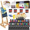 imageESRICH Professional Acrylic Paint Set 60PCS with Painting BrushesAcrylic PaintsEasel4 Sizes Blank CanvasesPalette Paint KnivesBrush Cup and Art Sponges for Adults Hobbyists and Beginners60
