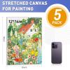 imageESRICH 12x16 Stretched Canvas for Painting 5 Pack Blank Canvases for Painting 58 in Profile Primed Cotton Painting Canvas for Oil ampamp Acrylic Paint