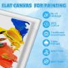 imageESRICH Long Canvas for Painting 8 Pack 4x12 Canvas Boards for Painting Cotton Primed Acid Free Blank Canvas Panels for Oil Paint Watercolor Acrylic Paint Gouache and Tempera