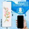 imageESRICH Long Canvas for Painting 8 Pack 4x12 Canvas Boards for Painting Cotton Primed Acid Free Blank Canvas Panels for Oil Paint Watercolor Acrylic Paint Gouache and Tempera
