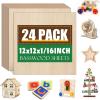 image4 Pack Basswood Sheets 116x12x12 Inch116 Basswood for Laser Cutting ampamp Engraving Thin Balsa Wood Sheets Unfinished Wood for Crafts Plywood Sheets for Models Making Wood Burning and Painting24 Pack