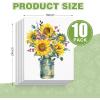 imageESRICH Canvas for Painting 18x24 Inch 10 Pack Canvas Boards for Painting Cotton Primed Acid Free Large Blank Canvases Canvas Panels for Oil Paint Watercolor Acrylic Paint Gouache and Tempera