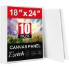 imageESRICH Canvas for Painting 18x24 Inch 10 Pack Canvas Boards for Painting Cotton Primed Acid Free Large Blank Canvases Canvas Panels for Oil Paint Watercolor Acrylic Paint Gouache and Tempera