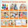 image:image8 Pack Mini Acrylic Paint Set 12 Colors Acrylic Paint Strips with 16 Brushes Washable Paint for Kids amp Adults Craft 112 PCS Painting kit for Easter Eggs Birthday Party Favor Classroom Art Gifts